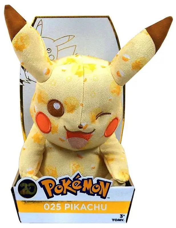 Tomy Pokemon Winking Pikachu 10 Inch 20th Anniversary Plush for sale